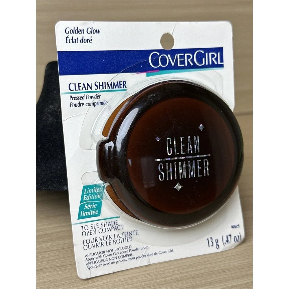 Vintage CoverGirl Clean Shimmer Pressed Powder Golden Glow Limited Edition